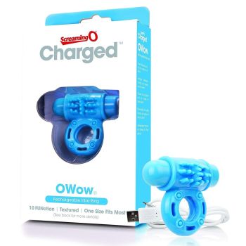 Charged Owow Vibe Ring Blue ScreamingO