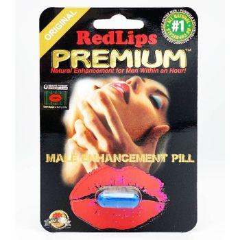 Red Lips Premium 1250mg  Triple Maximum Genuine Natural Enhancement for Men 1 Pill 