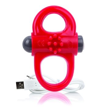 Charged Yoga Double Viberating Cock Ring Red ScreamingO
