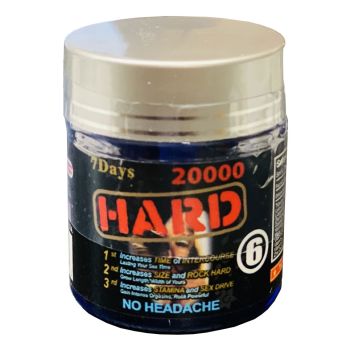 Wicked Black Hard 20000mg Triple Maximum Sexual Enhancement 6 Count Bottle