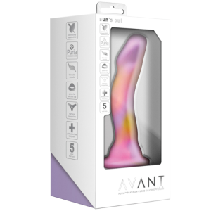 Blush Avant Sun's Out Pink Silicone Suction Cup Curved Dildo box