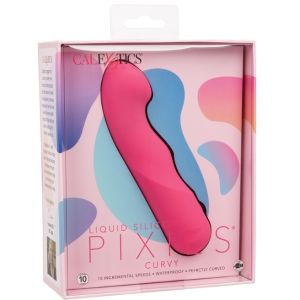 CalExotics Pixies Curvy Liquid Silicone Waterproof Mini Vibrator box