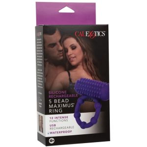 CalExotics Silicone Rechargeable 5 Bead Maximus Cock Ring box