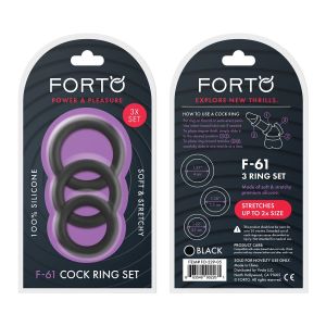 F 61 C-Ring Set Silicone OS Black 