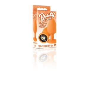 Icon Brands The 9's Booty Calls Silicone Butt Plug Orange Hit It Hard box