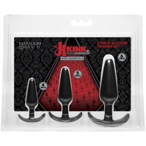Kink - Anal Essentials 3-Piece Silicone Trainer Set Black