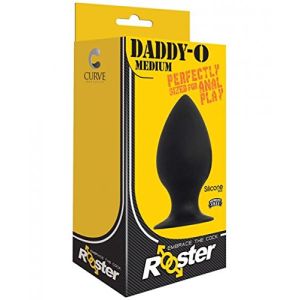 Rooster Daddy-O Medium Silicone Butt Plug Black