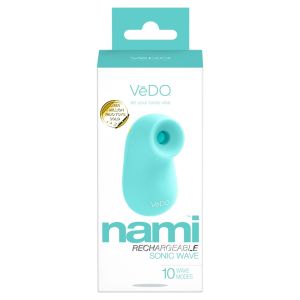 Vedo Nami Rechargeable Sonic Vibe Turquoise Waterproof Vibrator box