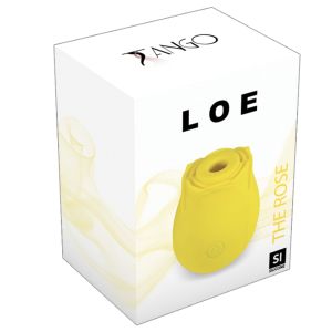 Vibrator Loe The Rose Suction Stimulator Silicone Yellow Rechargeable box