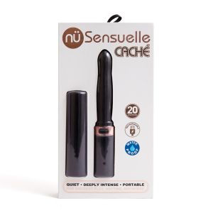 Vibrator Sensuelle Cache 20 Function Covered Black Rechargeable box