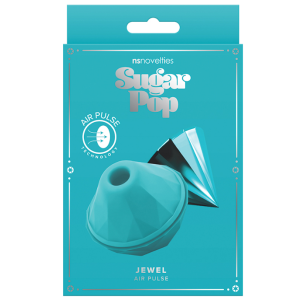 NS Sugar Pop Jewel Air Pulse Vibrator Rechargeable Silicone Teal box