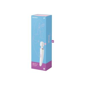 Vibrator Satisfyer Wand-Er Women White Chrome Waterproof Rechargeable box