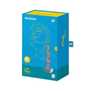 Satisfyer Ice Blue Lolli Plug 2 Diamond Shaped Textured Rechargeable box