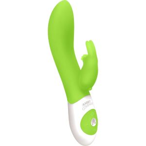 The Classic Rabbit Rechargeable Silicone Vibrator Waterproof Lime