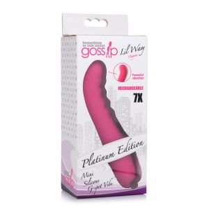 Curve Lil Wavy 7X Silicone Rechargeable Mini G Spot Vibrator Magenta box