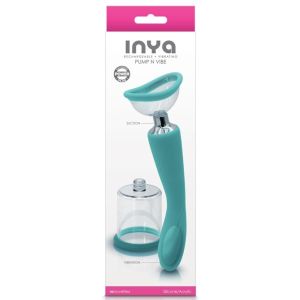 NS Inya Pump N Vibe Teal Rechargeable Dual Function Vibrator box