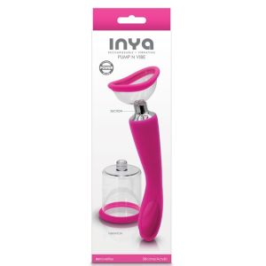 NS Inya Pump N Vibe Pink Rechargeable Dual Function Vibrator box