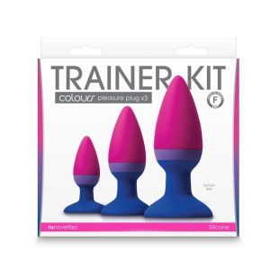 NS Colours Trainer Kit Multicolor 3 Pleasure Anal Plugs Silicone box