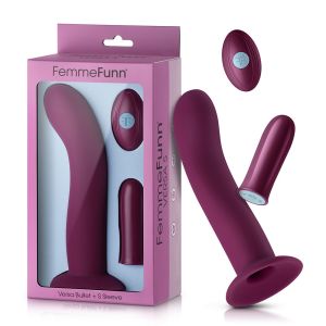 FemmeFunn Versa Bullet Vibrator S Sleeve Dark Fucshia Curved G Spot box