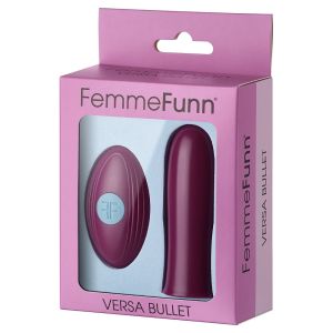 FemmeFunn Versa Bullet Vibrator Remote Control Waterproof Dark Fucshia box