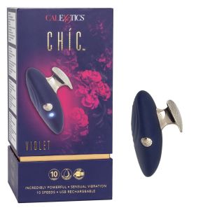 CalExotics Chic Violet Rechargeable Finger Vibrator Waterproof box