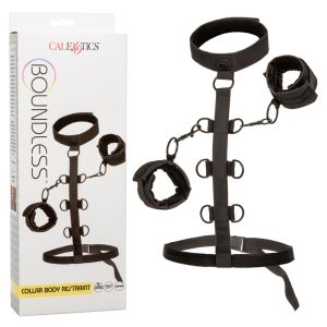 CalExotics Boundless Faux Leather Collar Body Restraint Bdsm Play box