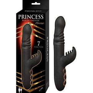Nasstoys Princess Heat Up Thruster Black Silicone Waterproof Vibrator