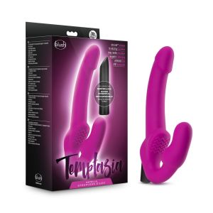 Blush Temptasia Estella Strapless Silicone Pink Dildo Vibrating Bullet box