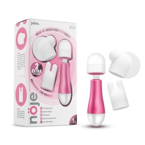 Blush Novelties Noje Jules Rose Rechargeable Silicone Wand Vibrator box