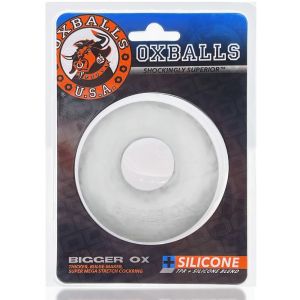 Oxballs Bigger Ox Silicone Padded Cock Ring Clear Ice box
