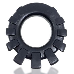 Cock Lug Lugged Silicone Cock Ring Black Rubbery Nubs Oxballs fonr