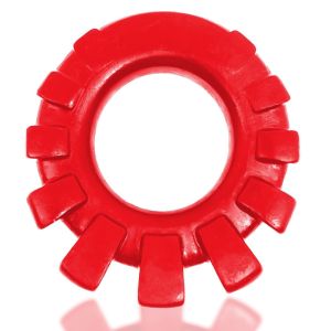 Cock Lug Lugged Silicone Cock Ring Rubbery Nubs Oxballs Red front