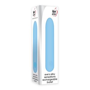 Adam & Eve's Silky Sensations Rechargeable Silicone Bullet Vibrator box