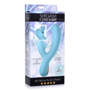 Inmi 8X Silicone Suction Rabbit Vibrator Teal box