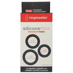 Ringmaster Silicone Enhancer Thick Cock Rings Three Sized