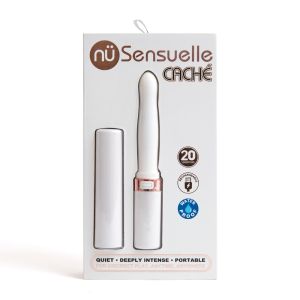 Vibrator Sensuelle Cache 20 Function Covered White Rechargeable box