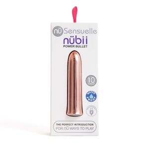 Bullet Vibrator Sensuelle Nubii 15 Function Blush Rose Gold Waterproof box