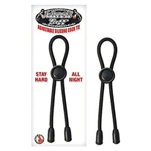 Adjustable Silicone Cock Tie Black Mack Tuff