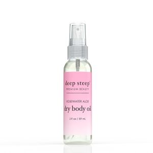 Vegan Rosewater Aloe Dry Body Oil 2 Oz Deep Steep Premium Beauty