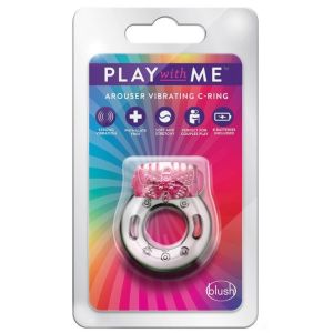 Blush Play With Me Arouser Vibrating Cock Ring Pink box