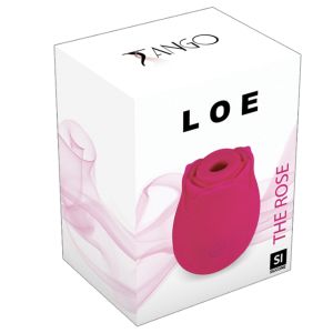 Vibrator Loe The Rose Suction Stimulator Silicone Fuschia Waterproof box
