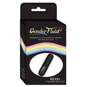 Gender Fluid Revel Power Rechargeable Bullet Vibrator Matte Black box