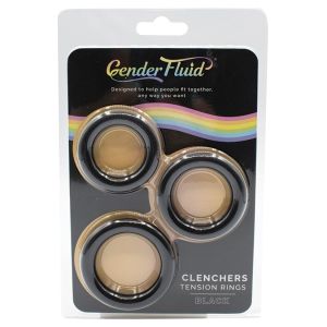 Cock Ring Set Gender Fluid Clenchers Tension Voodoo Black box