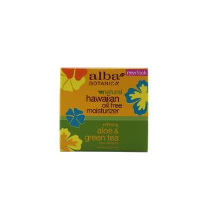 Hawaiian Oil Free Moisturizer Aloe Green Tea 3 oz Alba Botanica box