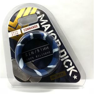 Major Dick Commando Cock Ring Blue Camo box