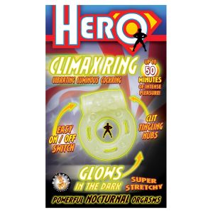 Cock Ring Hero Climax Glow In The Dark Vibrating Stretchy Nasstoys box