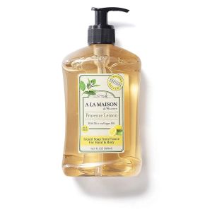 A La Maison Provence Lemon Liquid Hand Soap Bottle16.9 Oz front