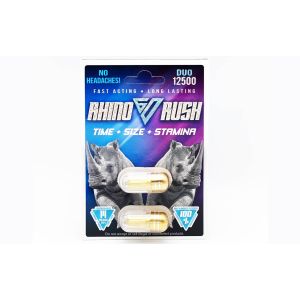 Rhino Rush 60 Duo 12500 Male Sexual Enhancer Pill